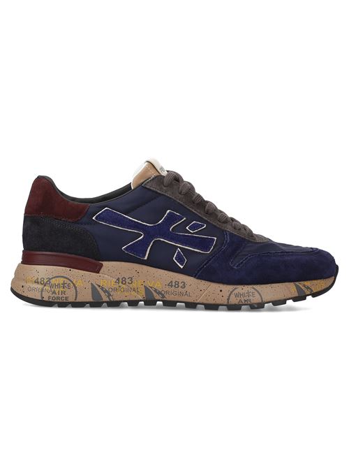 Multi-material sneakers PREMIATA | MICK VAR. 6868BLU-MARRONE-BORDEAUX